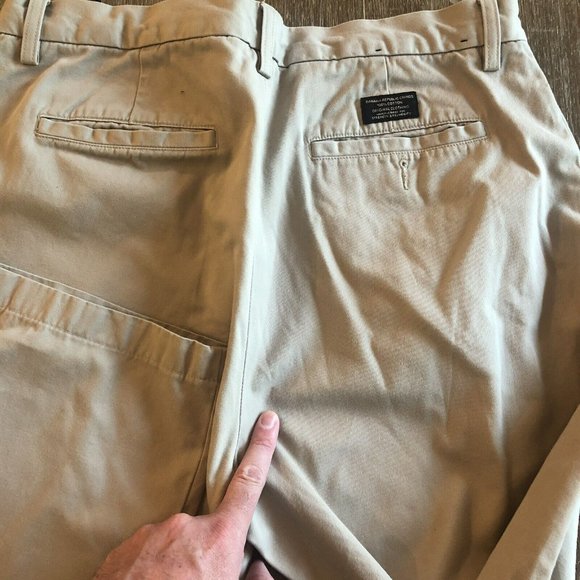 Banana Republic Gavin Chino Slacks Pants 34/34 Men's Khaki Brown Tan - Picture 8 of 11